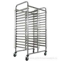 Stainless Steel Bread Trolley With Brakes